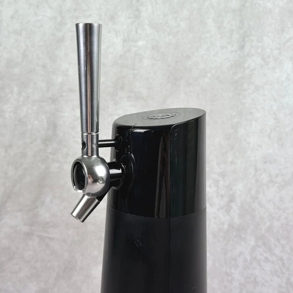 Fizzics DraftPour Beer Dispenser Black Silver Nitro Style Micro-Foam Tap No Cord